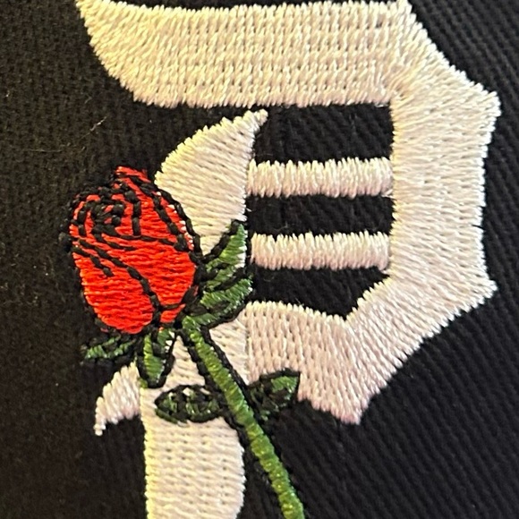 Primitive Skateboarding Black Cap with Red Rose Embroidered Design - Picture 3 of 4